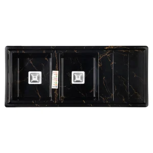 سینک گرانیتی مشکی طرح سنگ رگه طلایی DS3607-120 درسا